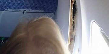 Scheur in vliegtuig tijdens vlucht