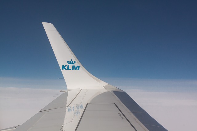 KLM flugzeug tragfläche