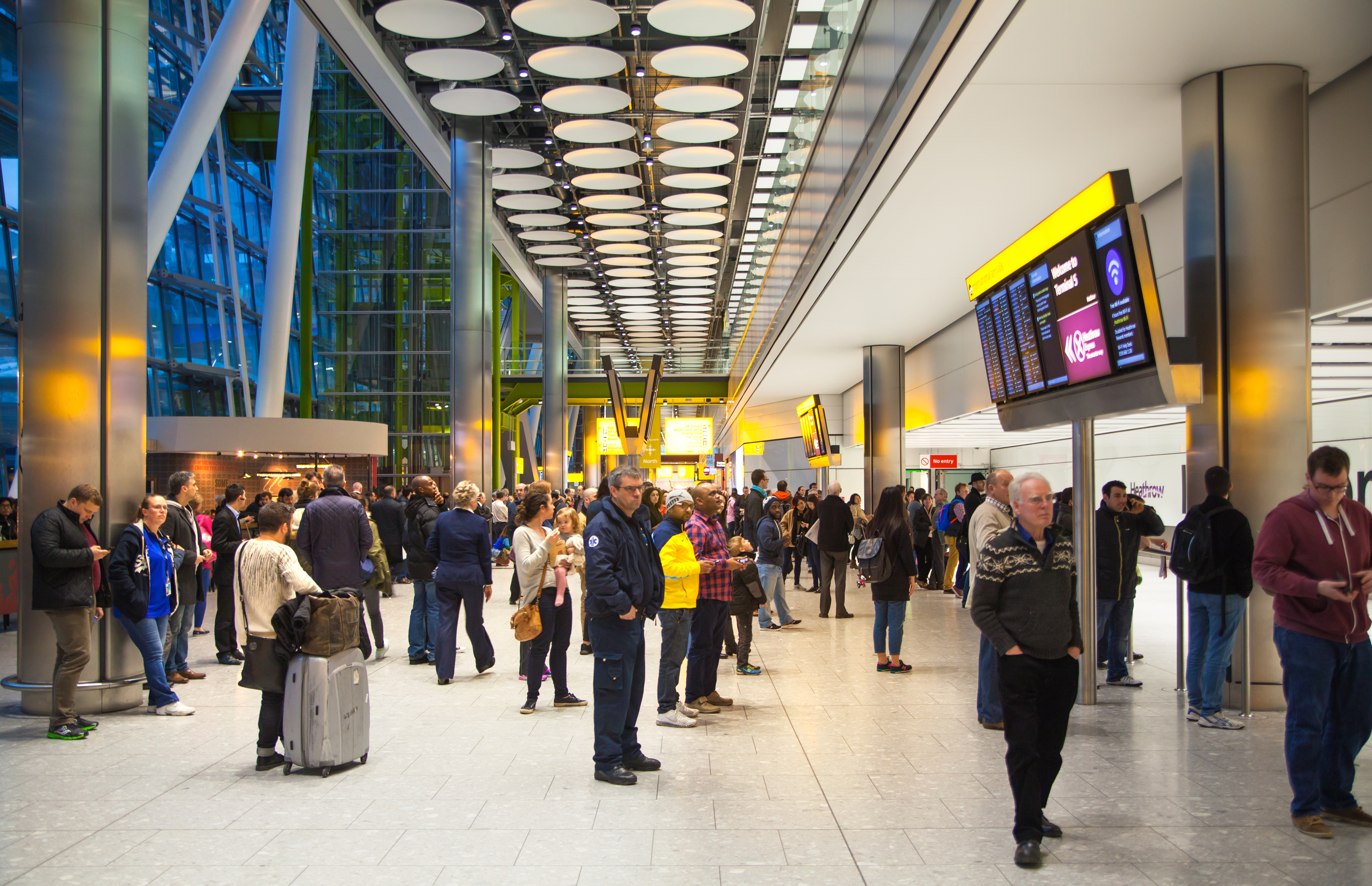Image of busy terminal at London Heathrow