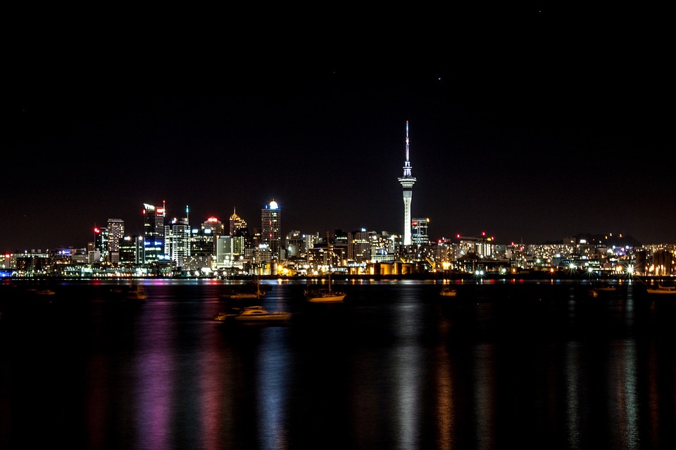 Auckland skyline by night