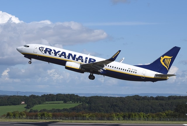 Ryanair aircraft taking off