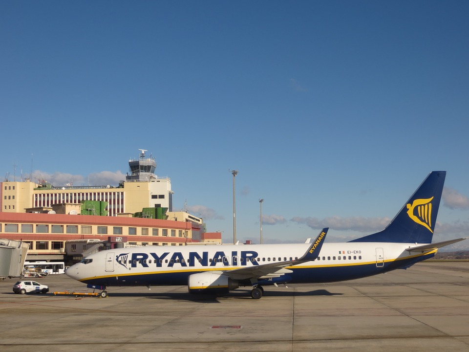 Ryanair aircraft at the airport